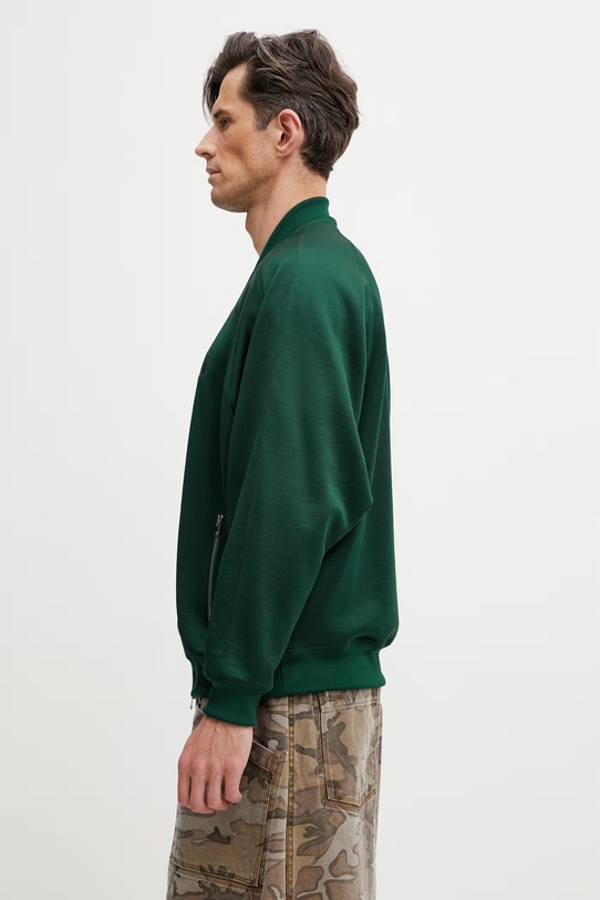 Needles hanorac cu fermoar cu bumbac bărbătesc SX420 verde SS26