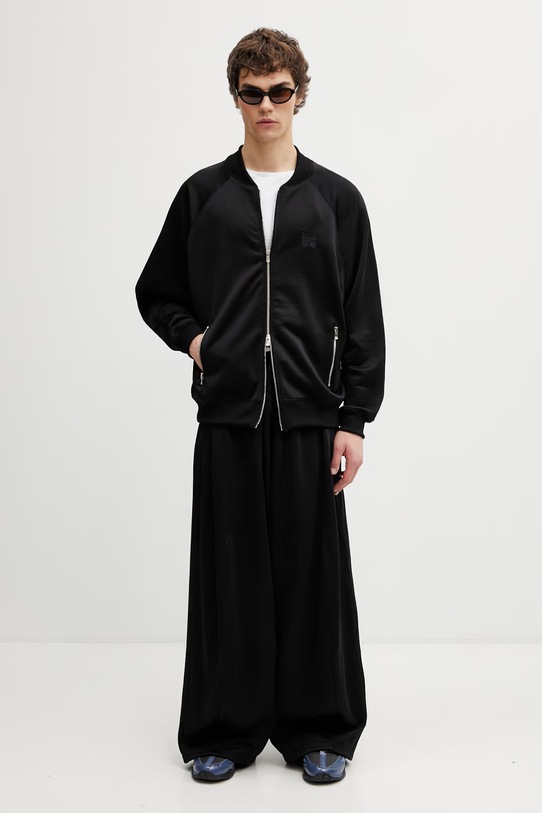 Needles bluza rozpinana z bawełną męska SX420 czarny