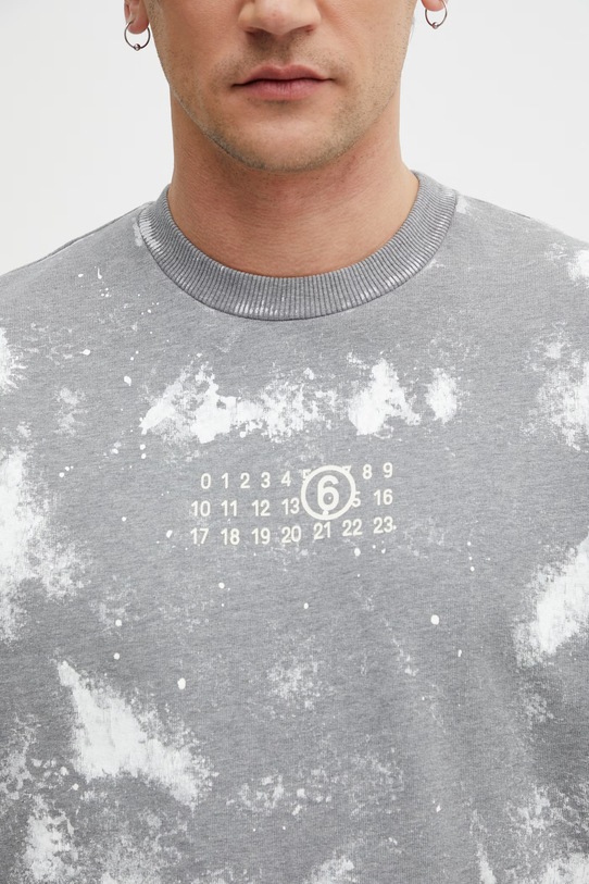 MM6 Maison Margiela hanorac bărbătesc din bumbac gri SH2GU0033.S25337