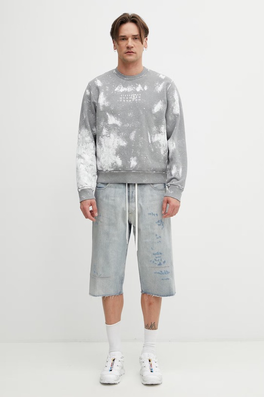 MM6 Maison Margiela hanorac bărbătesc din bumbac SH2GU0033.S25337 gri