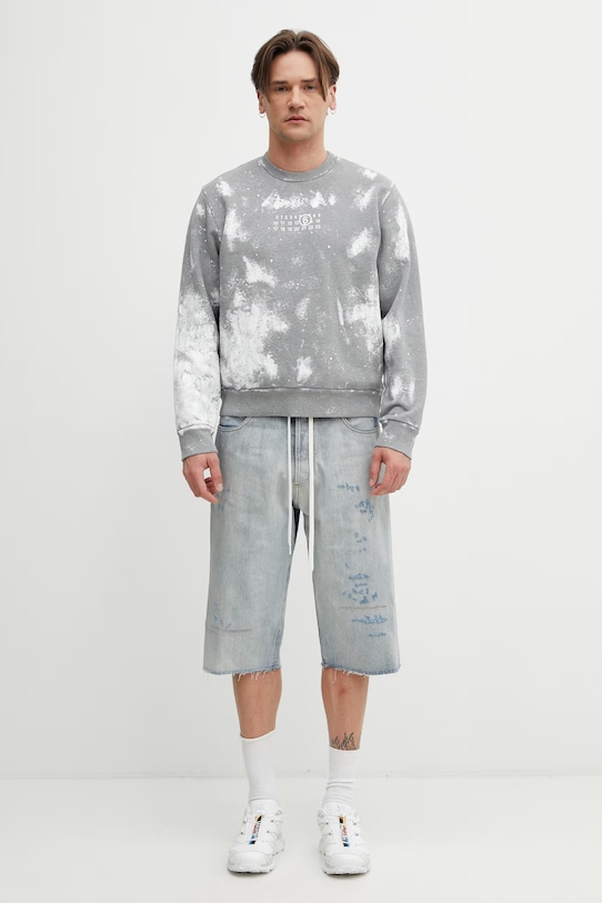 MM6 Maison Margiela bluza bawełniana męska SH2GU0033.S25337 szary