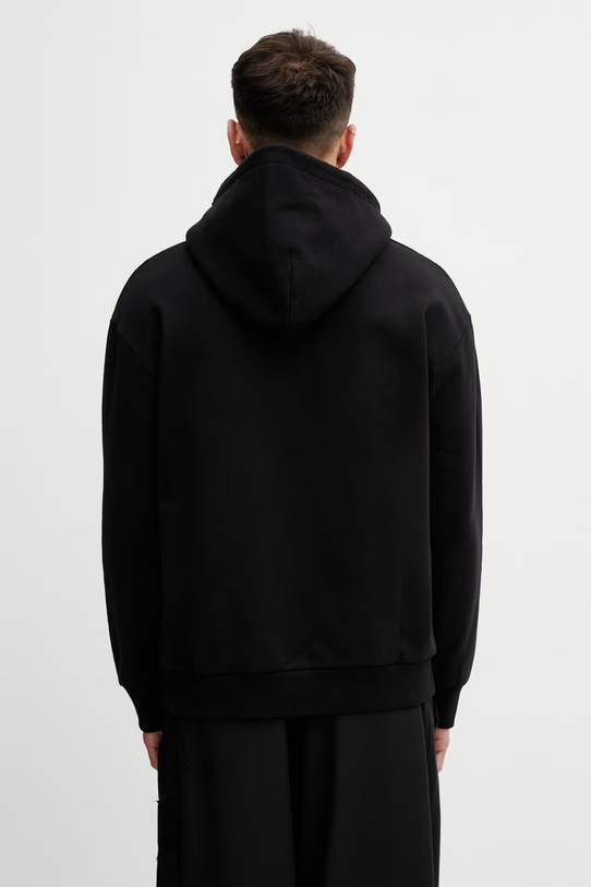 Îmbrăcăminte MM6 Maison Margiela hanorac cu glugă pentru bărbați, din bumbac SH2GU0034.M25014 negru