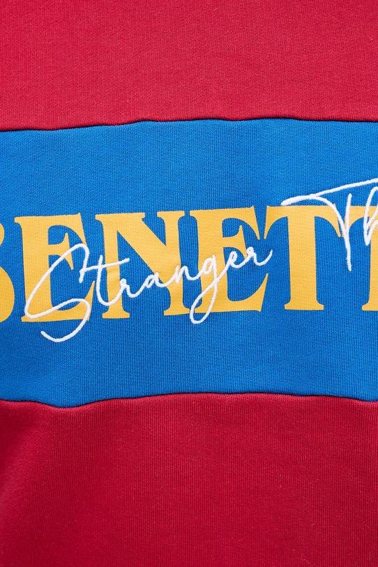 United Colors of Benetton bluza bawełniana x Stranger Things 342ZU10BA bordowy