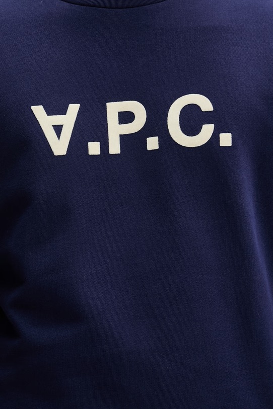 A.P.C. bluza z bawełną COHMC.H37021 granatowy