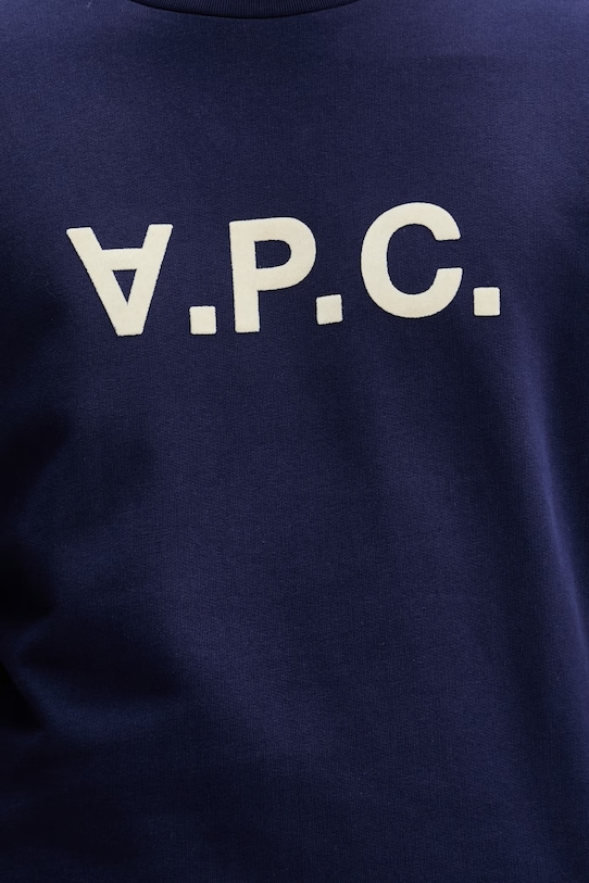 A.P.C. bluza z bawełną COHMC.H37021 granatowy