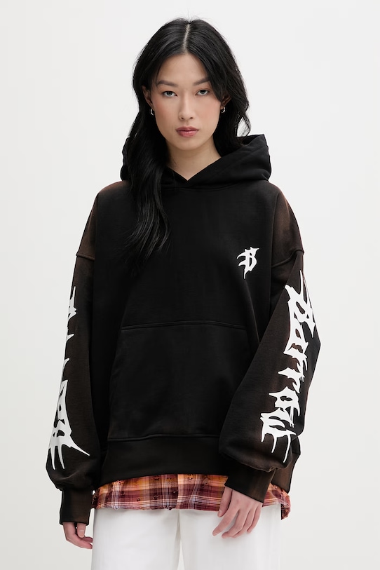 Odzież Barrow bluza z kapturem damska bawełniana S6BWUAHS021 czarny