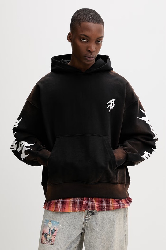 Odzież Barrow bluza z kapturem damska bawełniana S6BWUAHS021 czarny