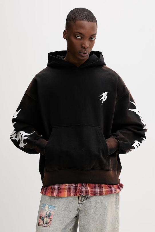 Odzież Barrow bluza z kapturem damska bawełniana S6BWUAHS021 czarny