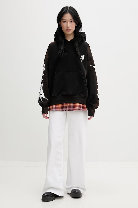 Barrow felpa con cappuccio in cotone S6BWUAHS021 nero