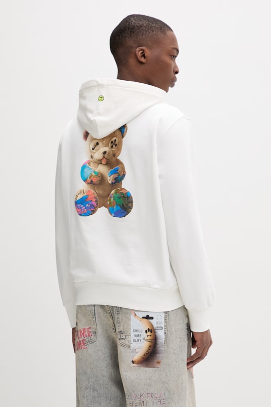Barrow felpa con cappuccio in cotone S6BWUAHS075 bianco SS26