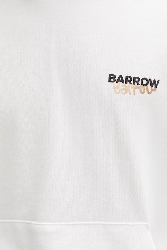 Barrow mikina s kapucňou pánska bavlnená S6BWUAHS075 biela