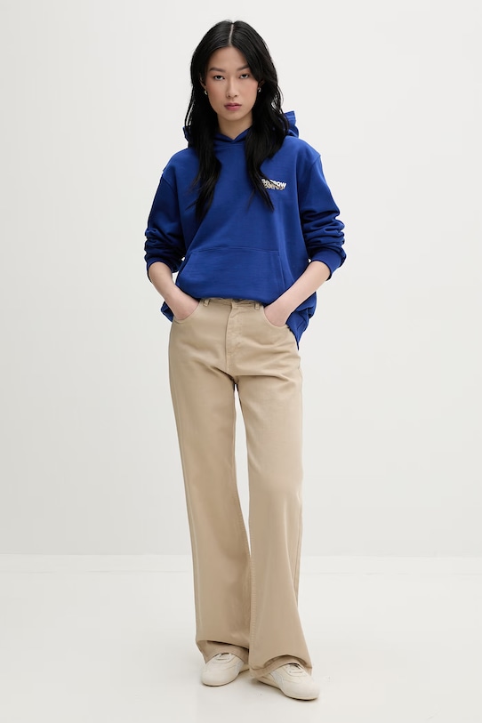 Barrow Felpa con cappuccio in cotone S6BWUAHS075 blu navy