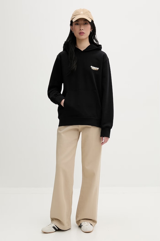 Barrow hanorac cu glugă din bumbac S6BWUAHS075 negru