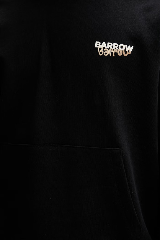 Barrow bluza z kapturem męska bawełniana S6BWUAHS075 czarny