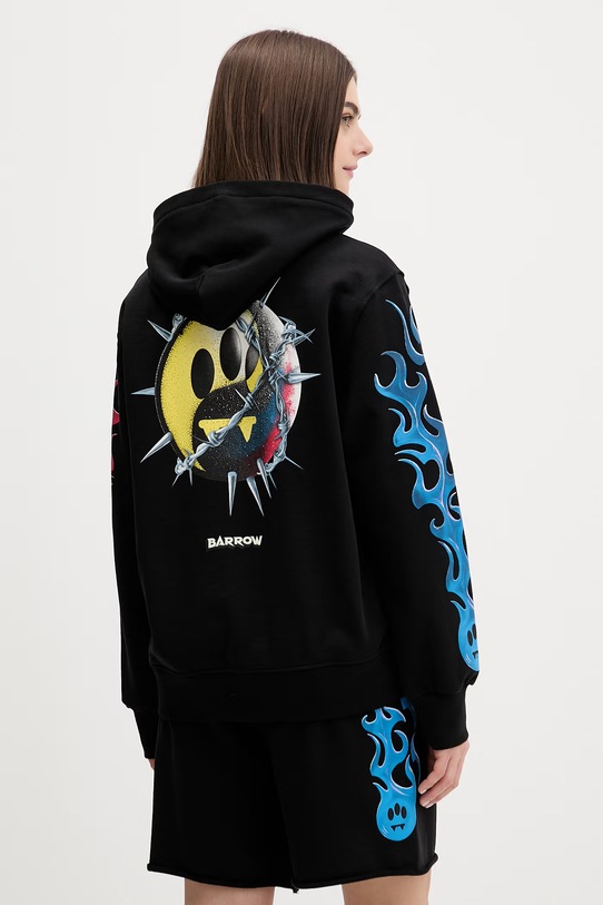 Barrow bluza bawełniana S6BWUAHS101 czarny SS26
