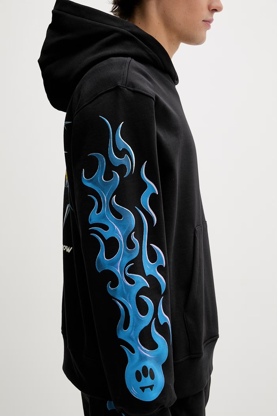 Bavlnená mikina Barrow S6BWUAHS101 čierna