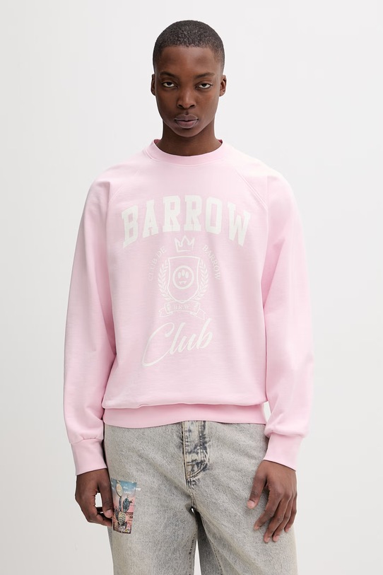 Barrow bluza bawełniana różowy S6BWUASW020