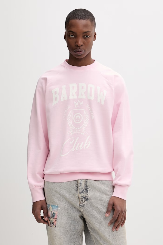 Barrow bluza bawełniana różowy S6BWUASW020