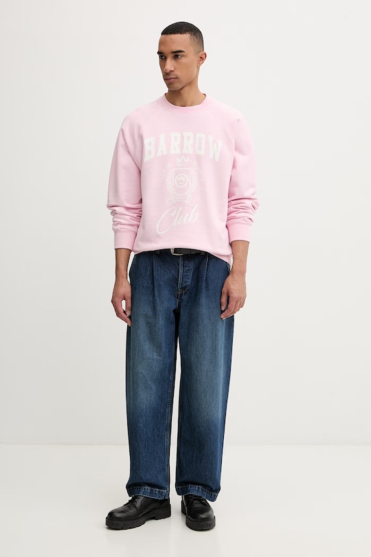 Odzież Barrow bluza bawełniana S6BWUASW020 różowy