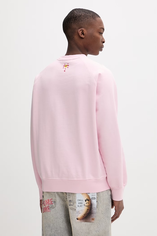 Odzież Barrow bluza bawełniana S6BWUASW020 różowy