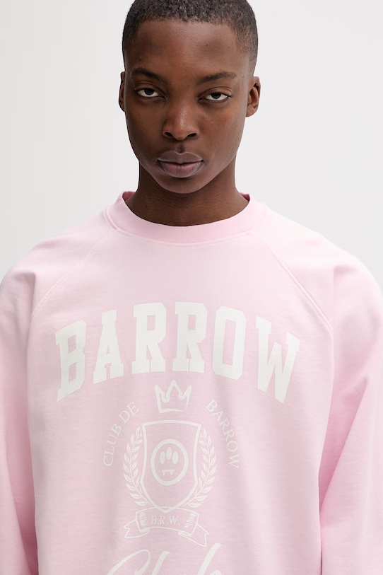 Barrow bluza bawełniana różowy S6BWUASW020