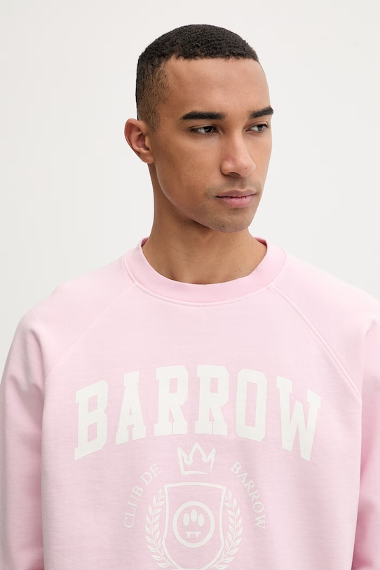 Barrow bluza bawełniana S6BWUASW020 różowy