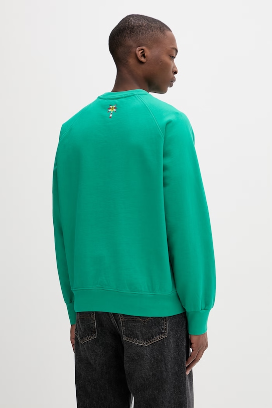 Odzież Barrow bluza bawełniana S6BWUASW020 zielony