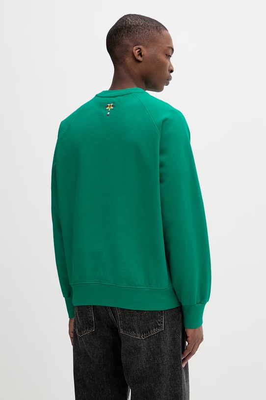 Ρούχα Barrow μπλούζα βαμβακερή S6BWUASW020 πράσινο