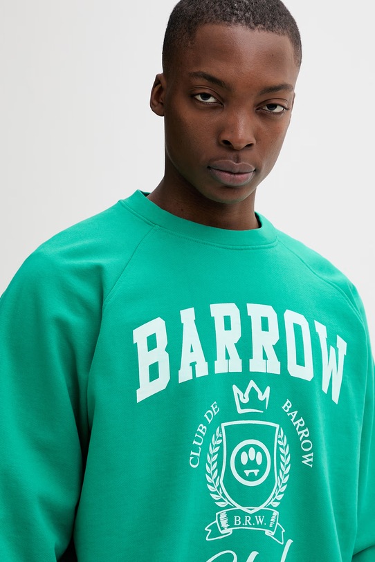 Barrow bluza bawełniana zielony S6BWUASW020