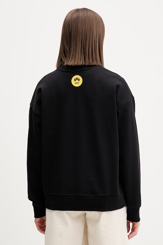 Ρούχα Barrow Μπλούζα βαμβακερή S6BWUASW070 μαύρο