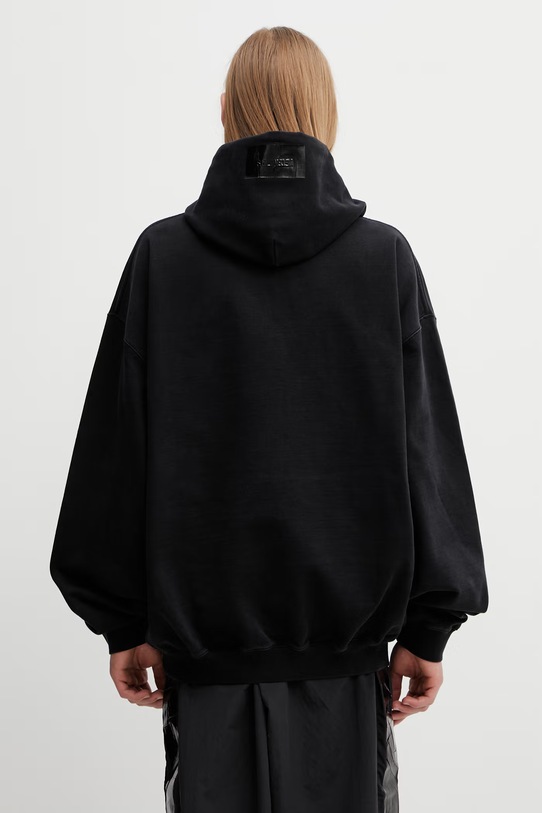 VETEMENTS bluza bawełniana Taped Logo czarny ME76HD147B