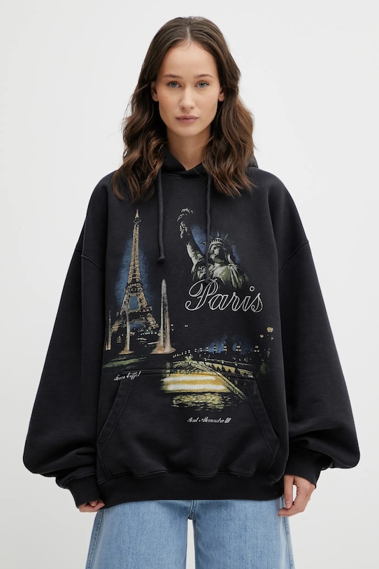 VETEMENTS sweatshirt Paris Tourist ME76HD243B black SS26