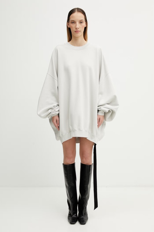Rick Owens DRKSHDW Hun bluza bawełniana damska szary DS01F4242.FP