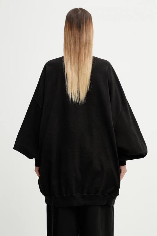 Odzież Rick Owens DRKSHDW Hun bluza bawełniana damska DS01F4242.RIGP7P czarny