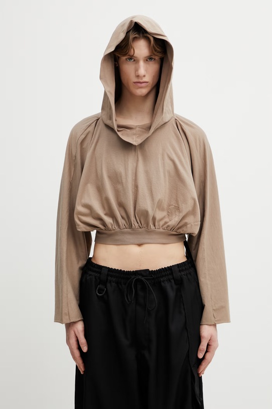 Bavlnená mikina Rick Owens DRKSHDW jednofarebný béžová DS01F4218.RN