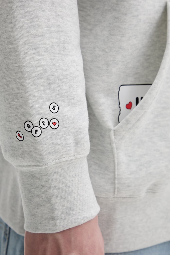 Converse rozepínací bavlněná mikina x HELLO KITTY CVM5H504