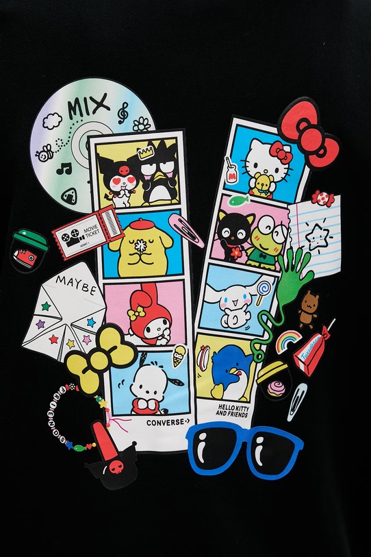 Converse μπλούζα με κουμπιά βαμβακερή x HELLO KITTY CVM5H504