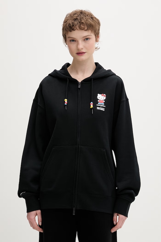 Converse μπλούζα με κουμπιά βαμβακερή x HELLO KITTY CVM5H504