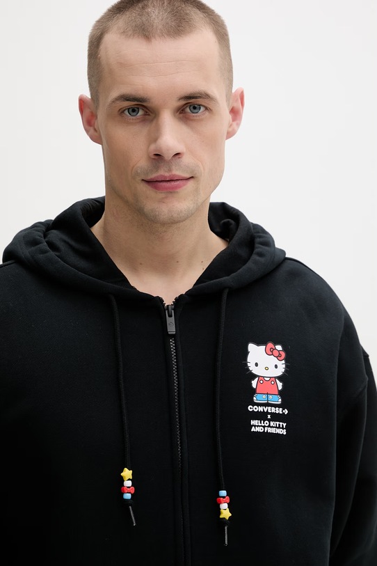 Converse μπλούζα με κουμπιά βαμβακερή x HELLO KITTY CVM5H504