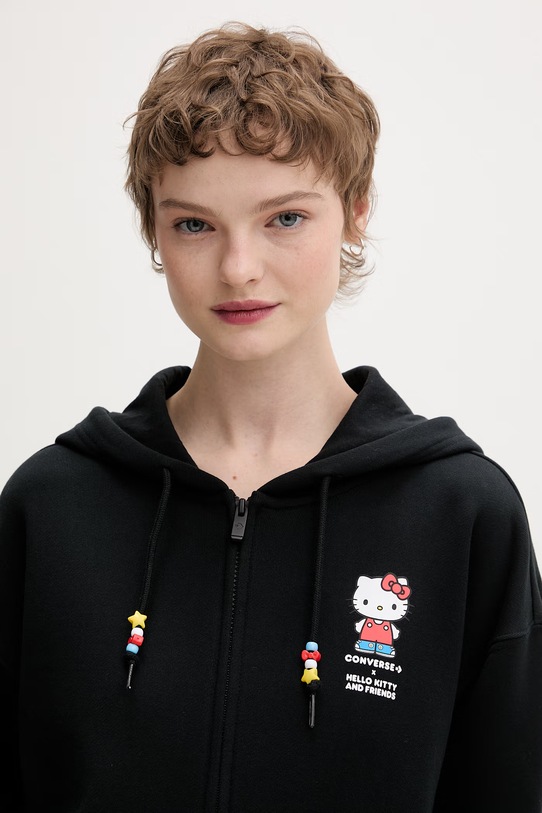 Converse μπλούζα με κουμπιά βαμβακερή x HELLO KITTY CVM5H504