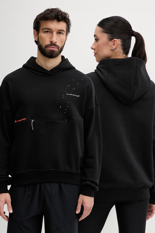 adidas Performance bluza z kapturem bawełniana adidas x Koumori czarny JY4090