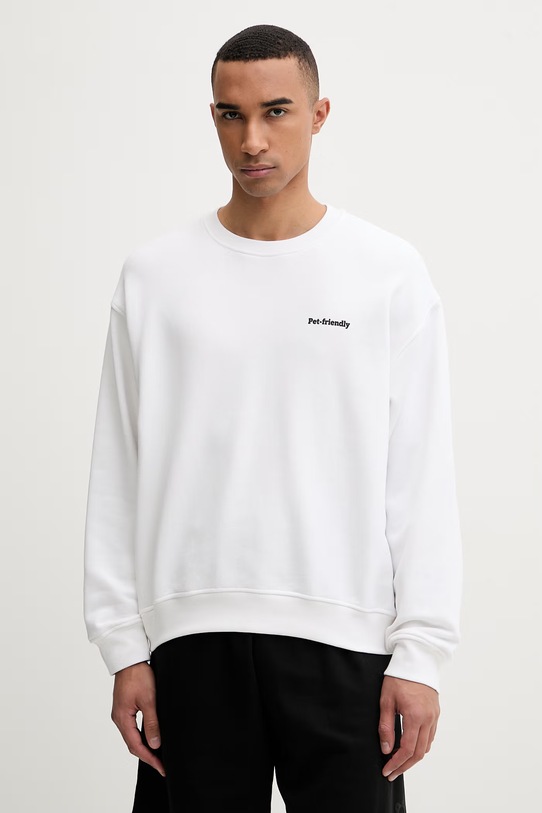 Ρούχα Kaotiko Μπλούζα βαμβακερή AS024.01.M002 λευκό