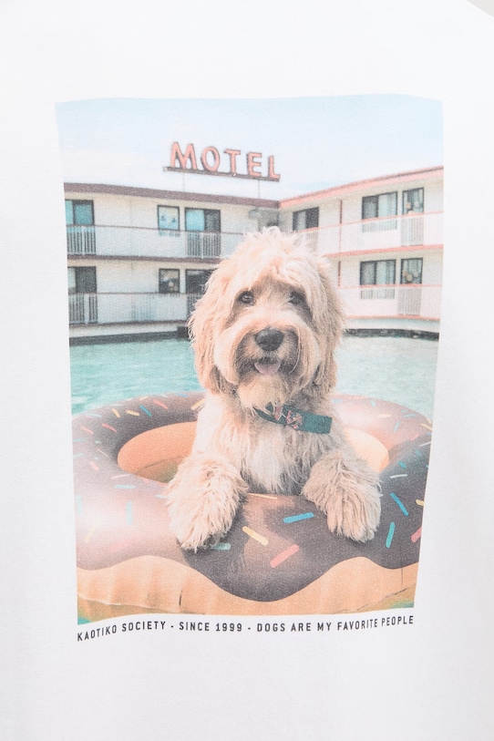 Kaotiko Μπλούζα βαμβακερή AS024.01.M002 λευκό