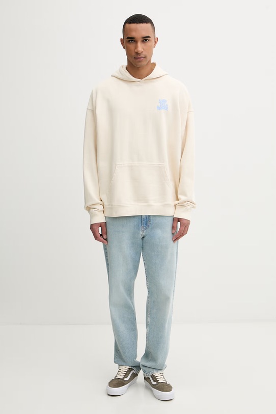 Kaotiko Μπλούζα με κουκούλα βαμβακερή AS052.01.G002 μπεζ SS26