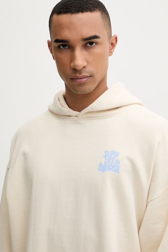 Kaotiko kapucnis melegítőfelső pamut bézs AS052.01.G002