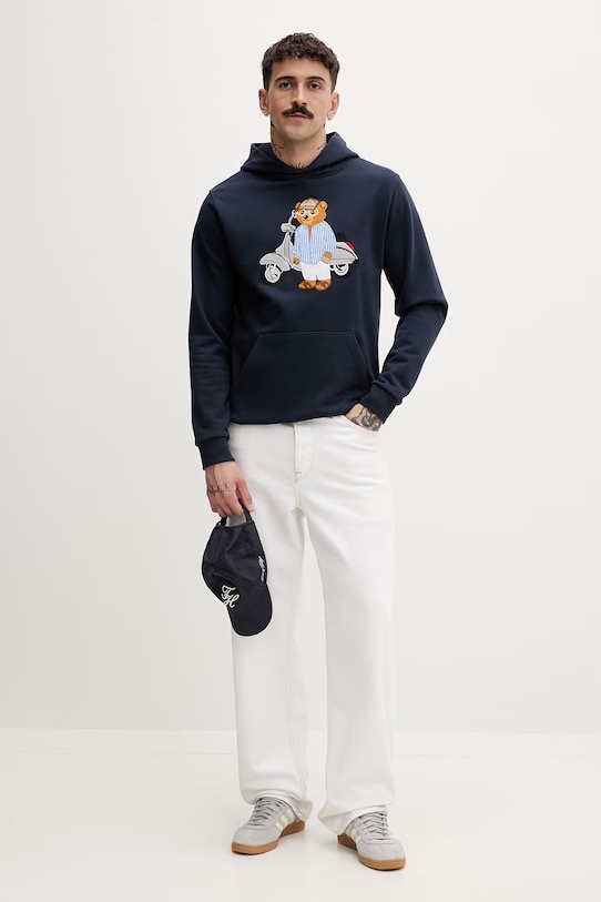 Baron Filou pulover s kapuco bombažen Filou CLXXI. 000014863 mornarsko modra SS26