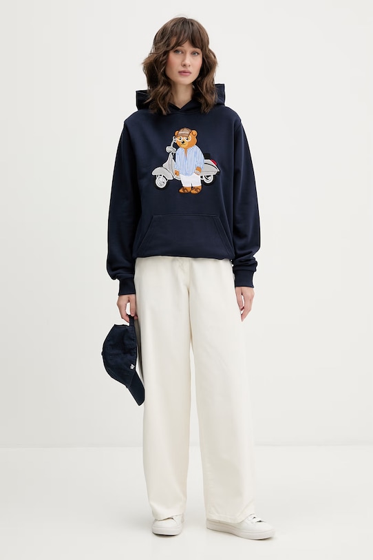 Oblačila Baron Filou pulover s kapuco bombažen Filou CLXXI. 000014863 mornarsko modra