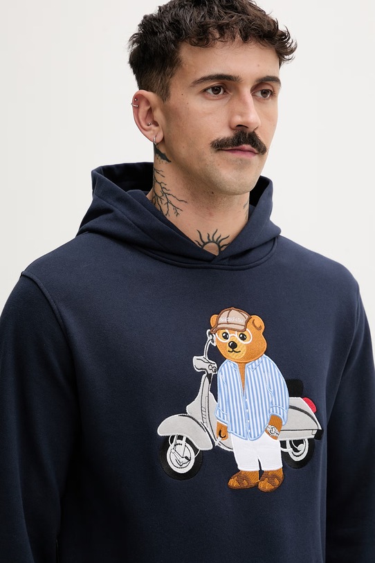 Baron Filou mikina s kapucňou bavlnená Filou CLXXI. tmavomodrá 000014863