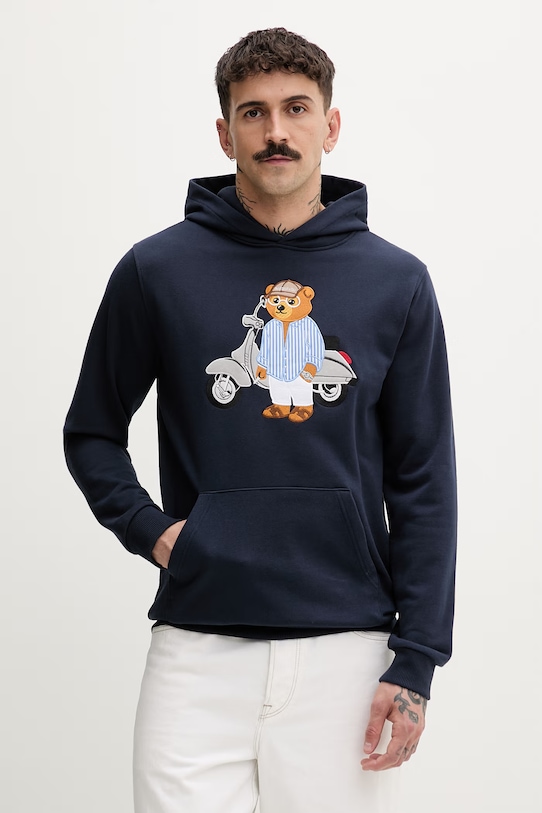 Baron Filou pulover s kapuco bombažen Filou CLXXI. mornarsko modra 000014863