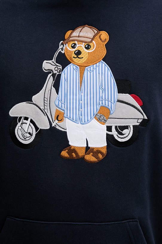 Baron Filou mikina s kapucňou bavlnená Filou CLXXI. 000014863 tmavomodrá